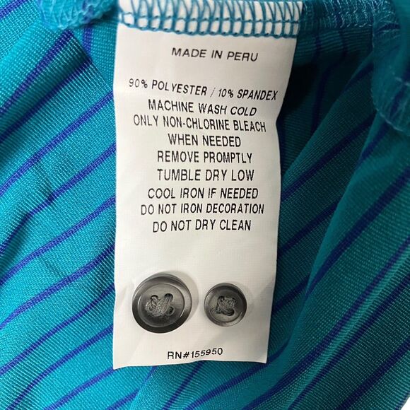 Greyson Polo Mens XXL Green Striped Performance Golf Purple Wolf Logo Collar - Picture 7 of 9